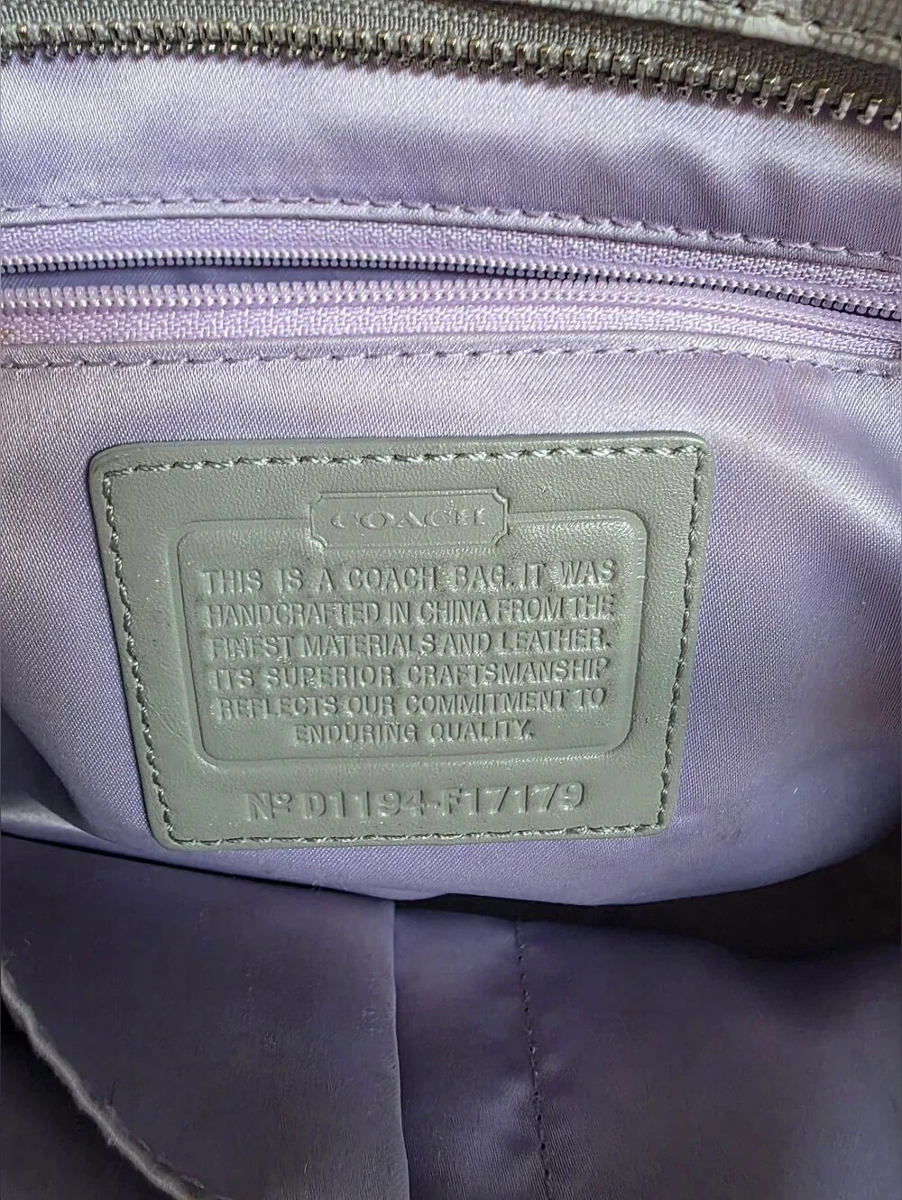 Coach signature tote